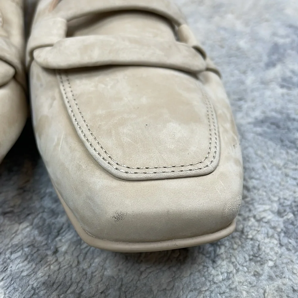 Paul Green Rimona Partita Loafers Sabbia Nubuck Cream Sz 5.5